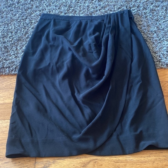 L'agence Black Draped Pencil Mini Skirt Size 4 - Picture 3 of 12